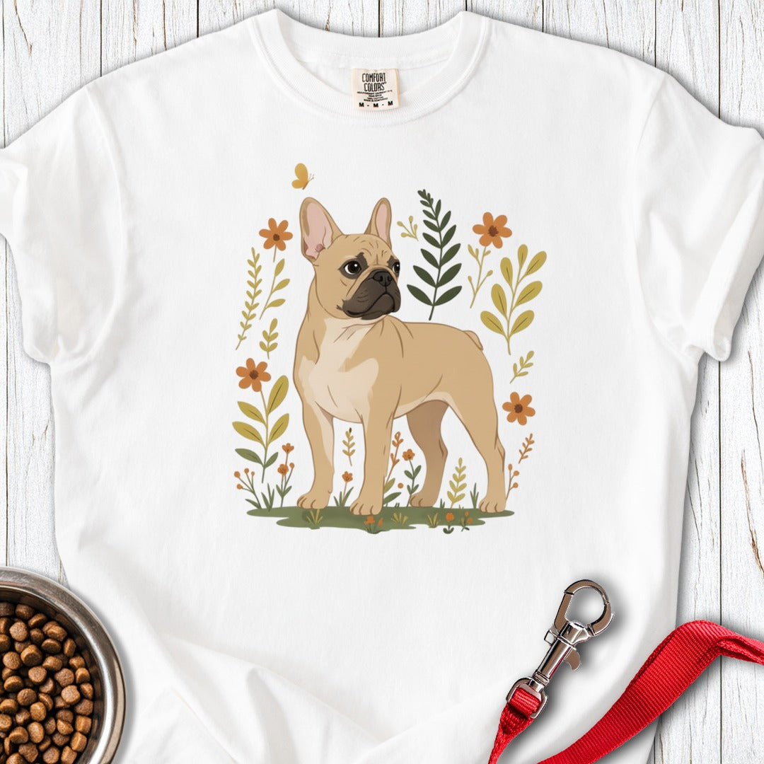 French Bulldog Flowers Premium Tee White