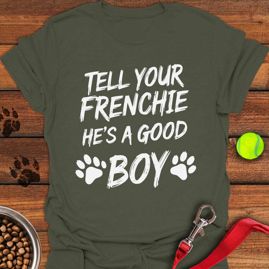 French Bulldog Good Boy Military Green
