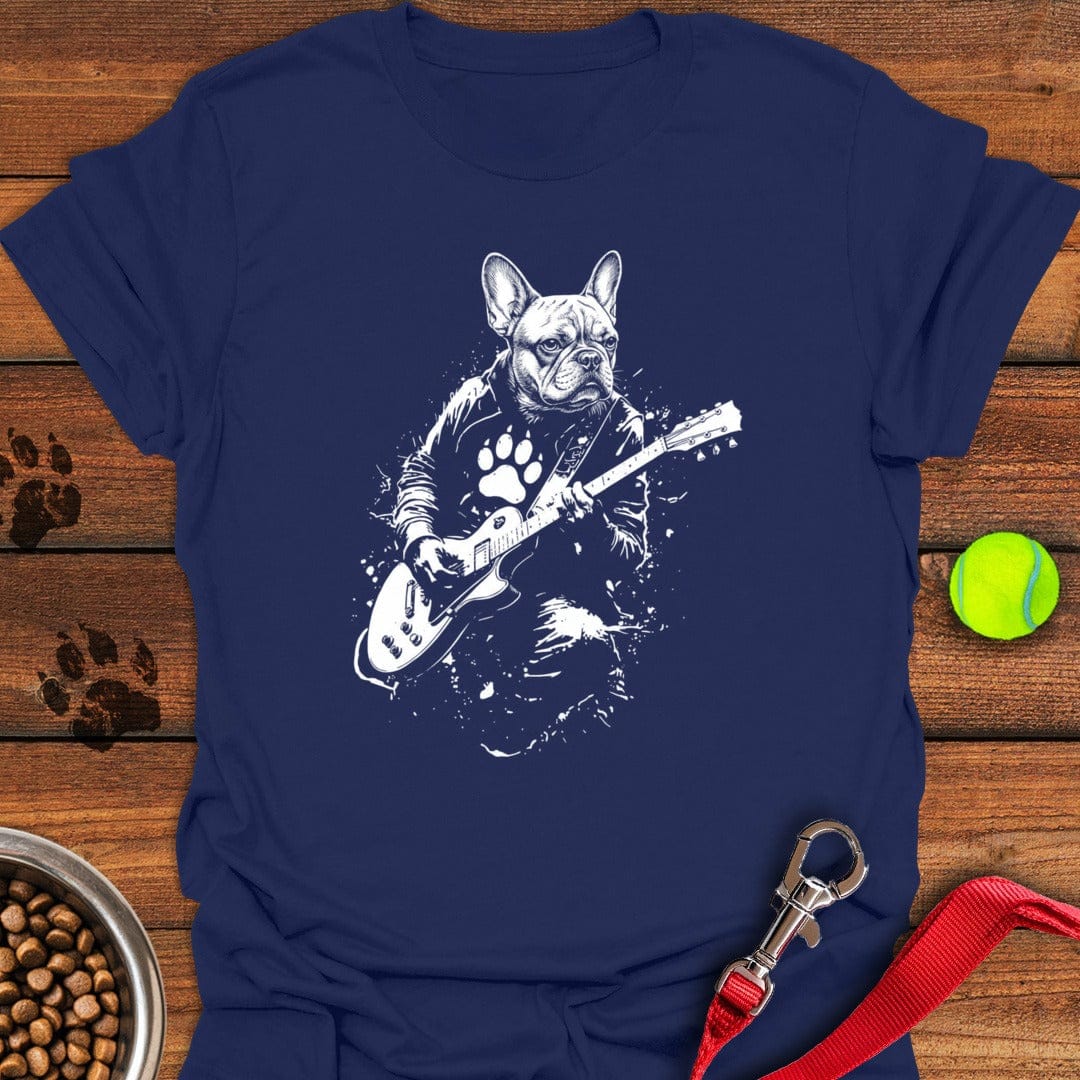 French Bulldog Guitar Navy