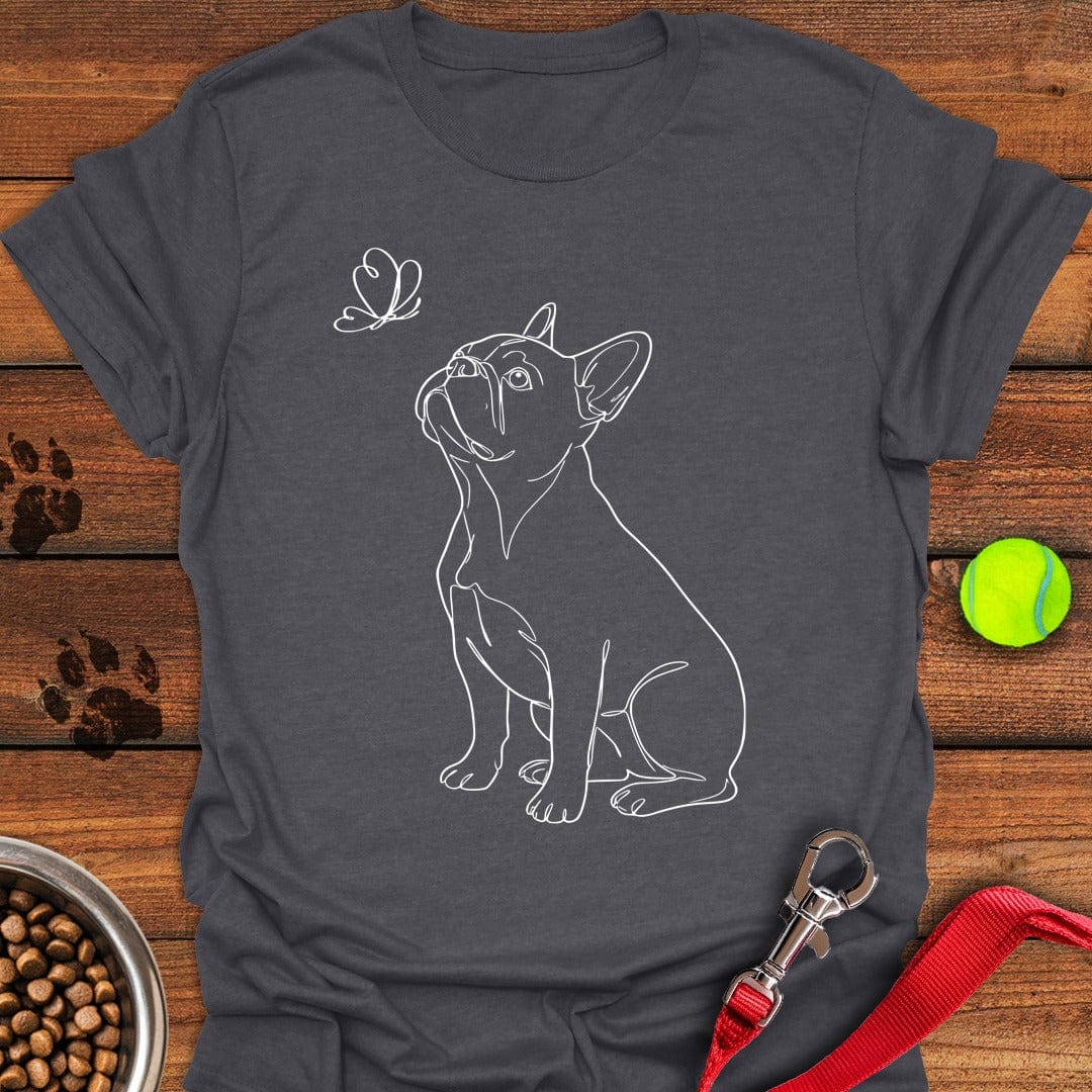 French Bulldog Line Art Dark Heather