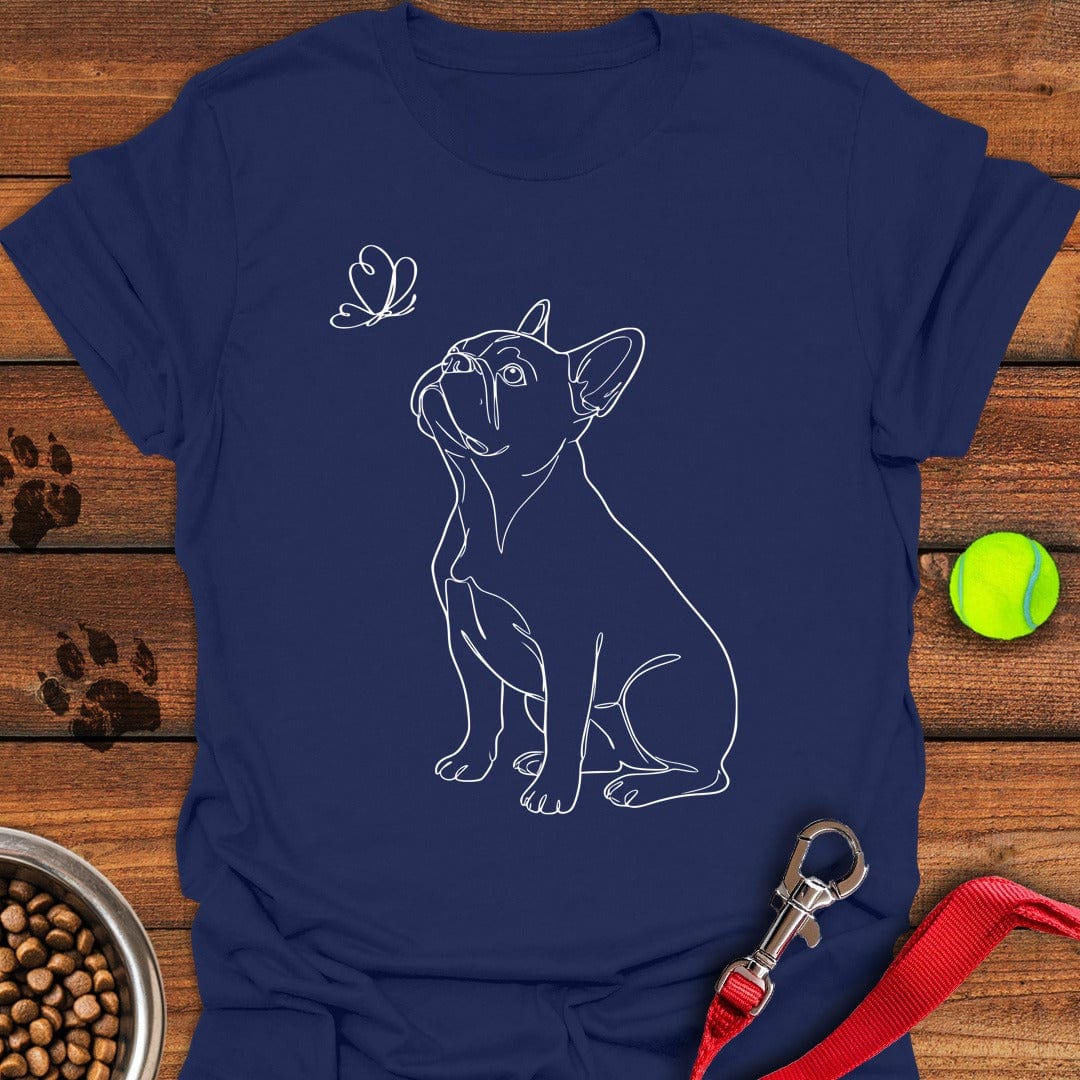 French Bulldog Line Art Navy