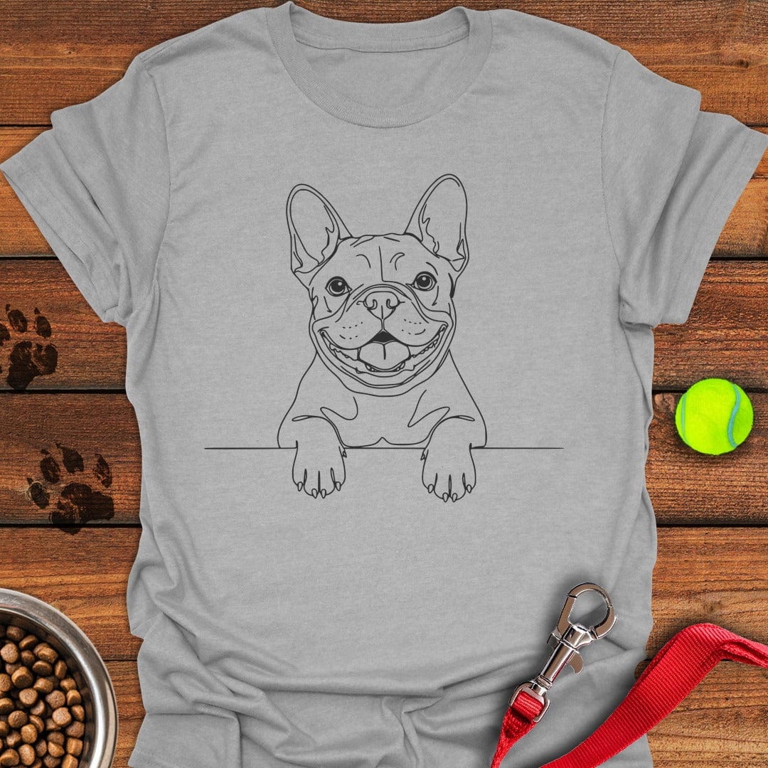 French Bulldog Line Art Sport Grey
