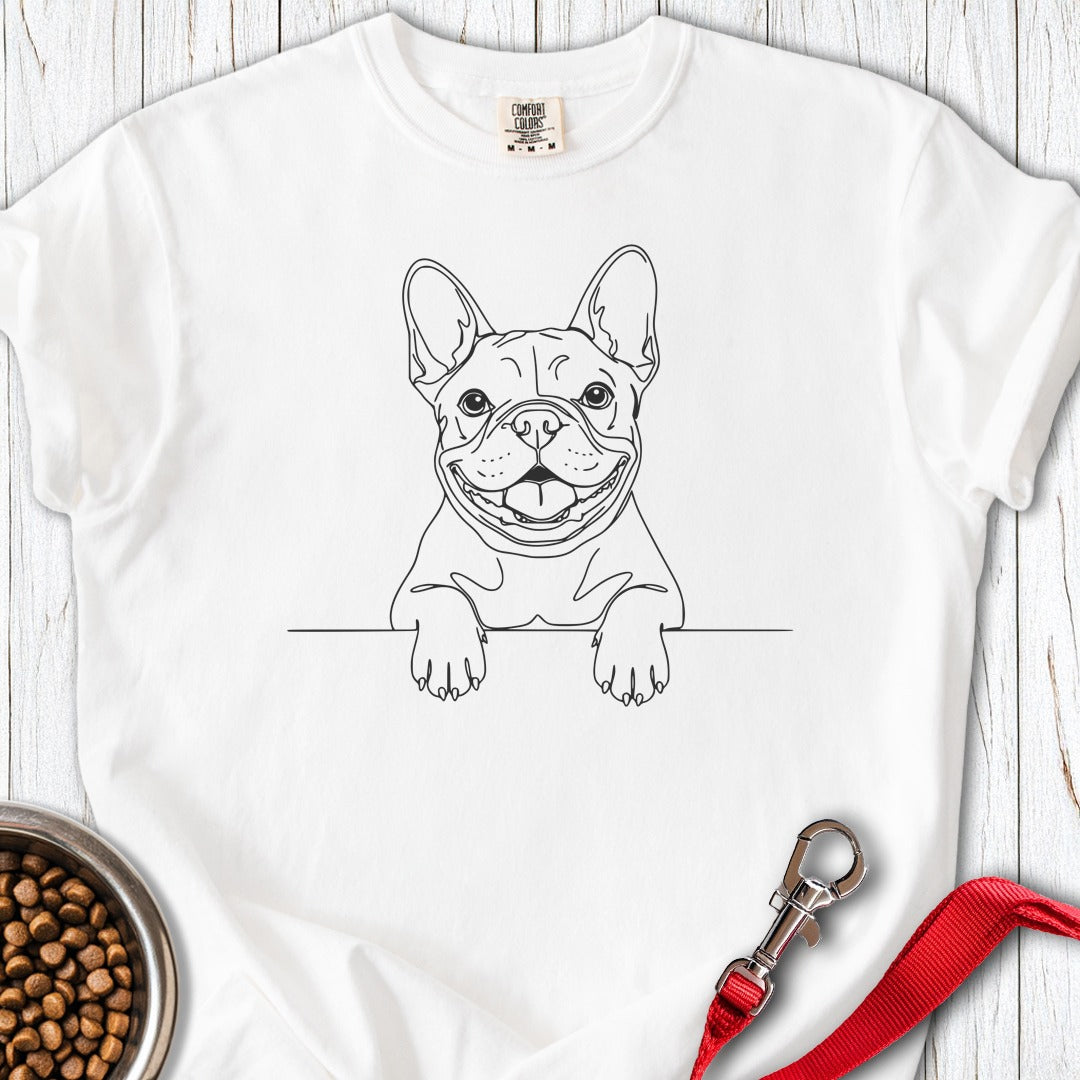 French Bulldog Lineart Premium Tee White