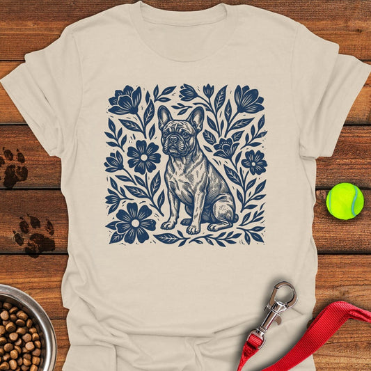 French Bulldog Linocut Natural