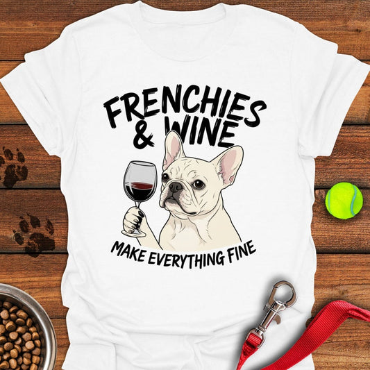 French Bulldog & Wine White