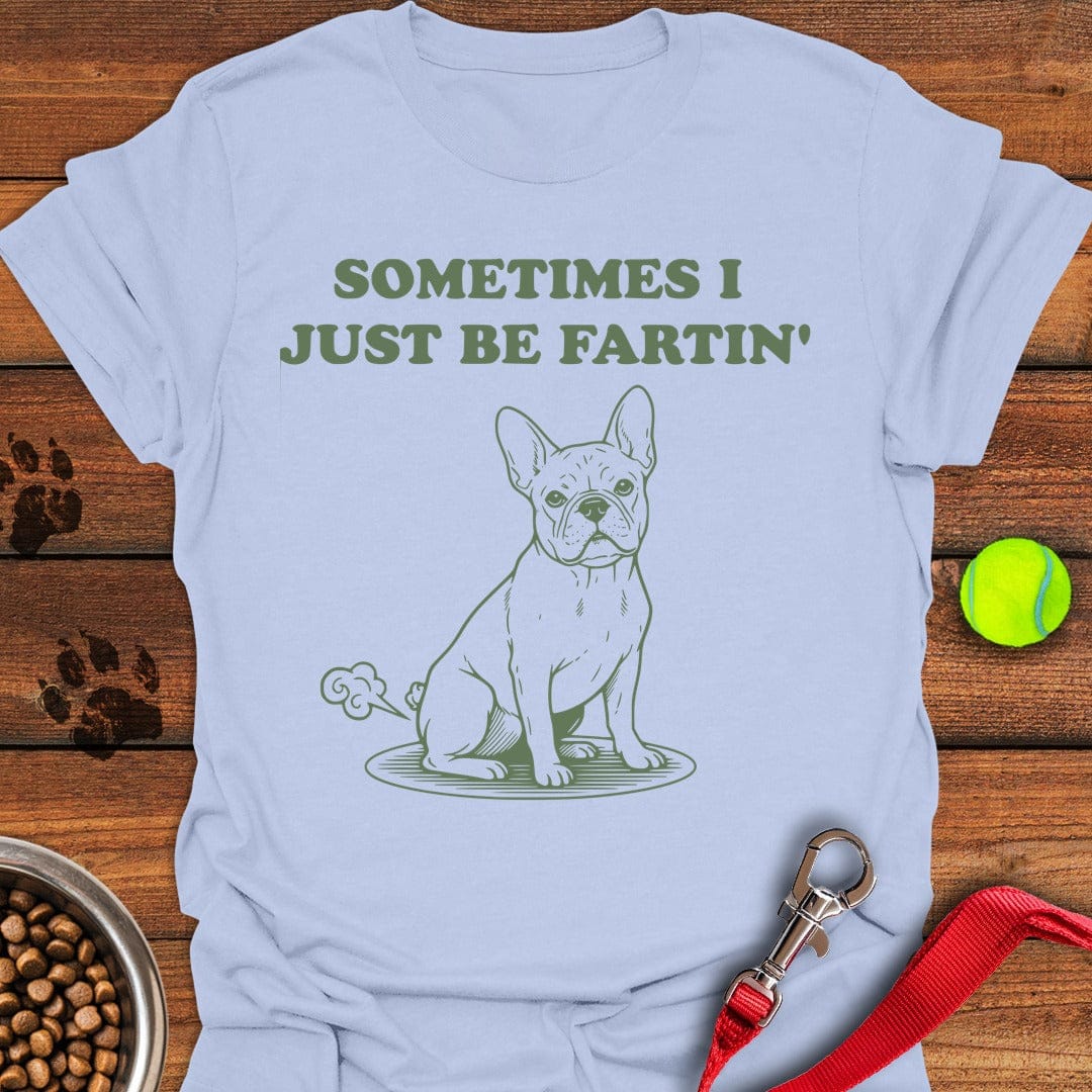 French Bulldogs Fart Light Blue