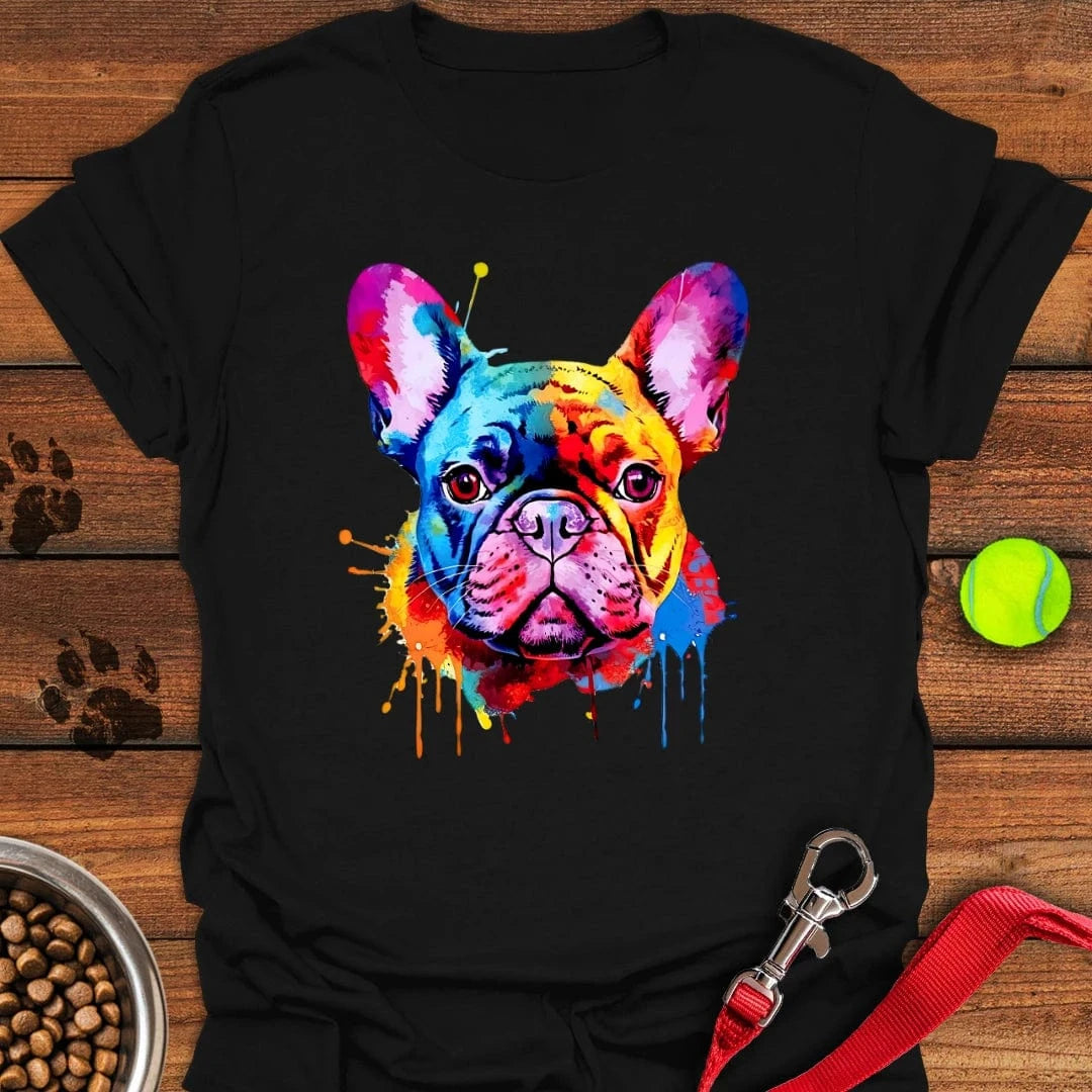 French Bulldog Painting T-Shirt Black