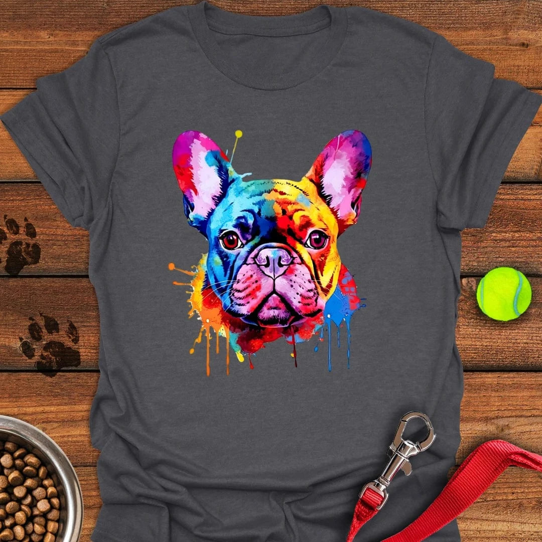 French Bulldog Painting T-Shirt Dark Heather
