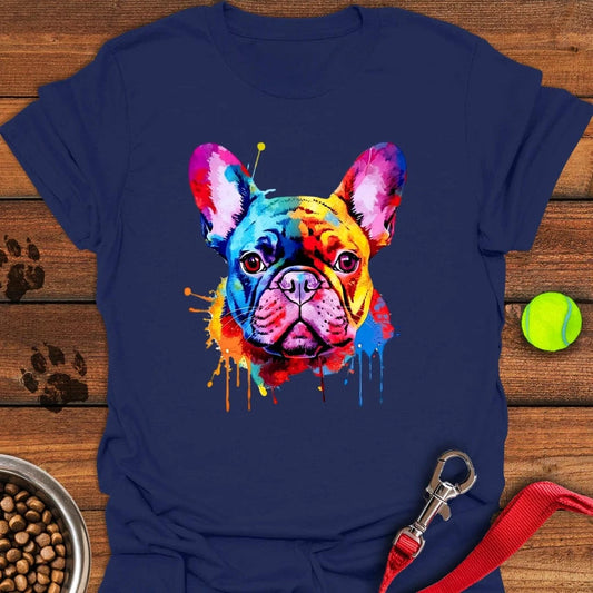 French Bulldog Painting T-Shirt Navy