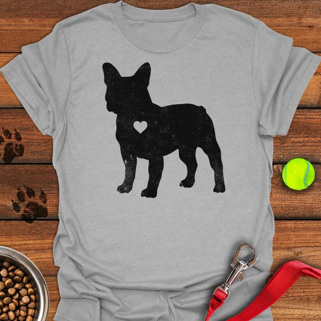 French Bulldog Silhouette T-Shirt Sport Grey
