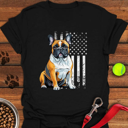 French Bulldog USA T-Shirt Black