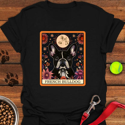 French Bulldog Tarot Card T-Shirt Black