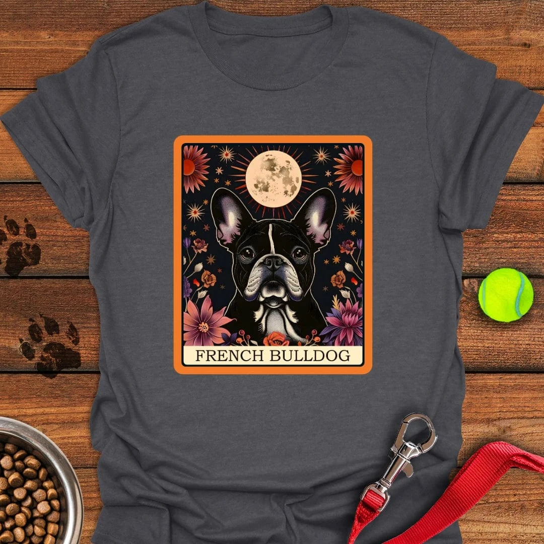 French Bulldog Tarot Card T-Shirt Dark Heather