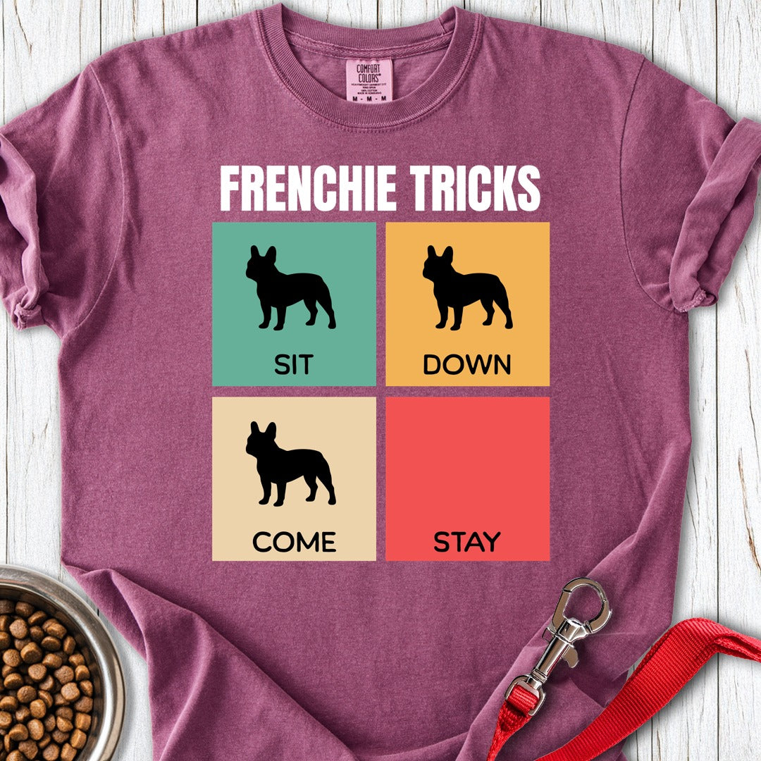 Frenchie Tricks Premium Tee Berry