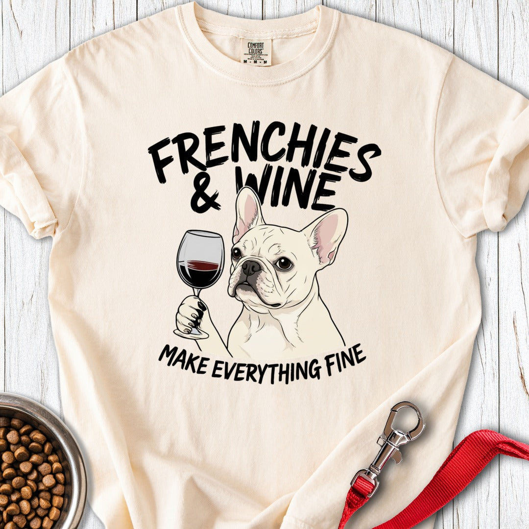 Frenchies & Wine Premium Tee Ivory
