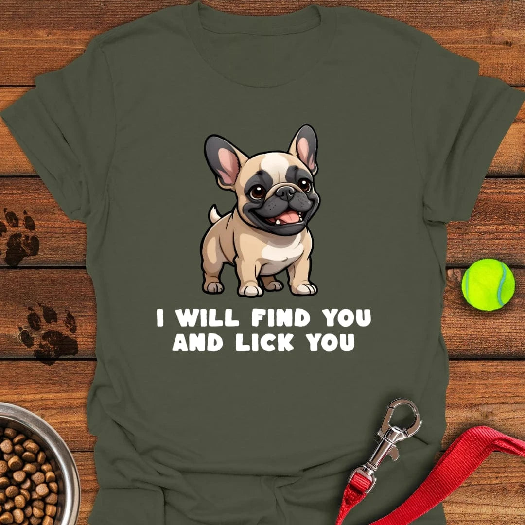 Funny French Bulldog T-Shirt Military Green