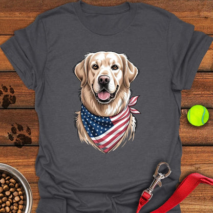Golden Retriever USA Flag T-Shirt