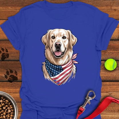 Golden Retriever USA Flag T-Shirt