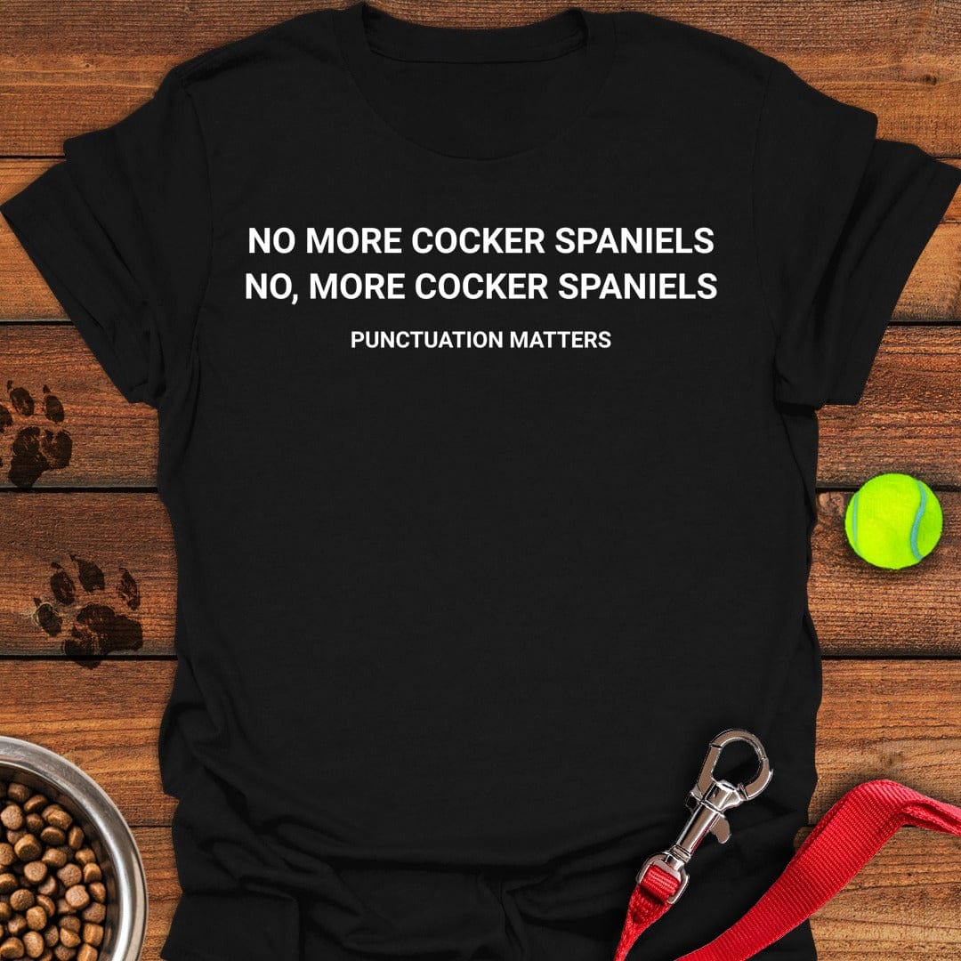 Funny Cocker Spaniel Punctuation Black