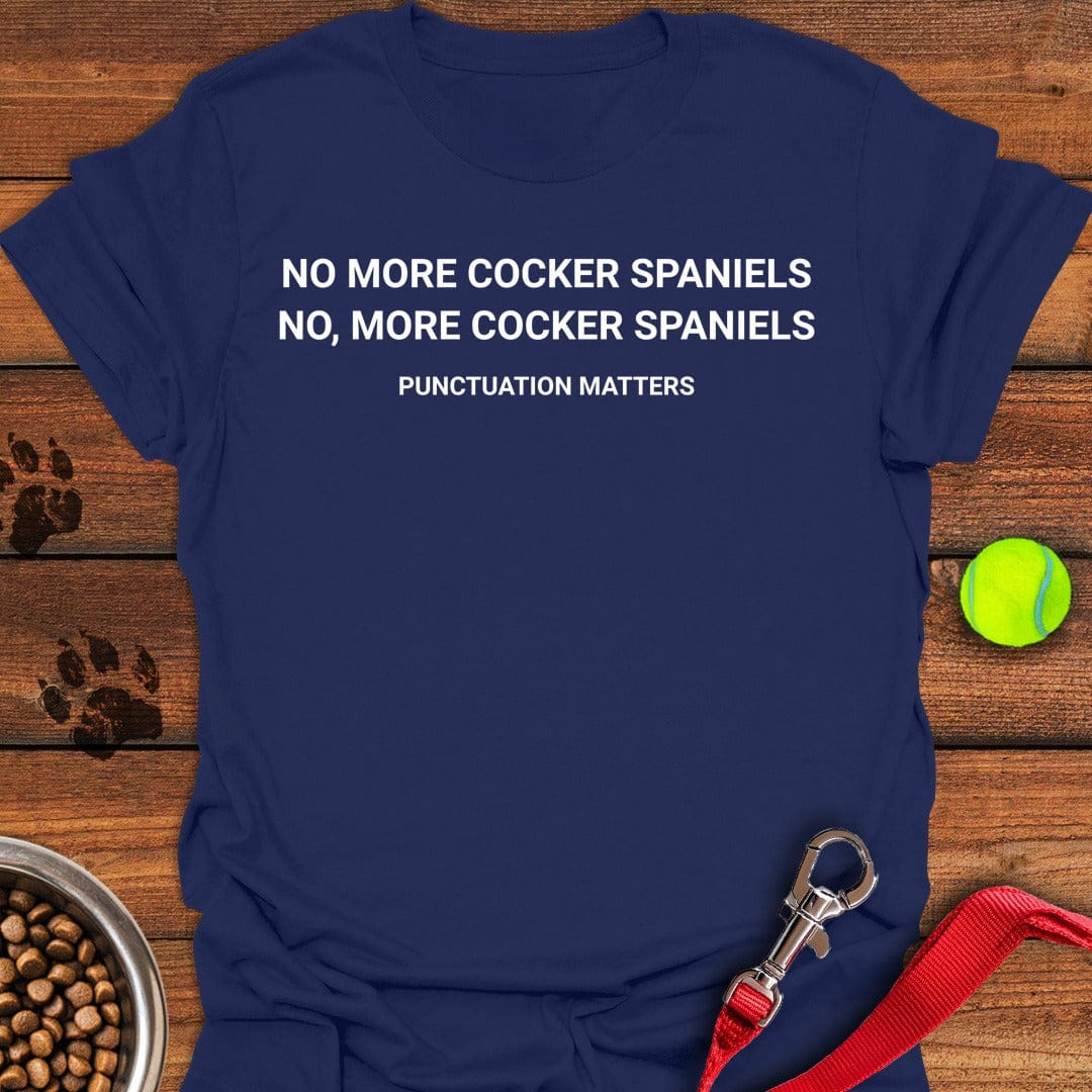 Funny Cocker Spaniel Punctuation Navy