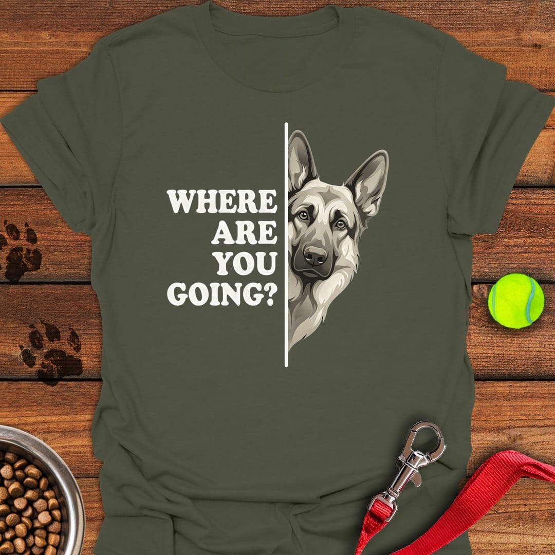 German Shepherd Alert Military Green