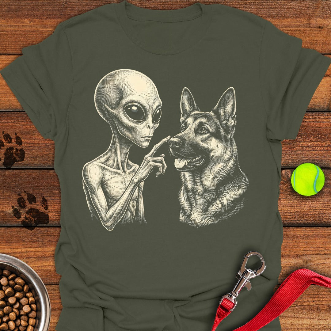 German Shepherd & Alien Military Green