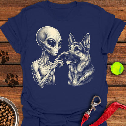German Shepherd & Alien Navy