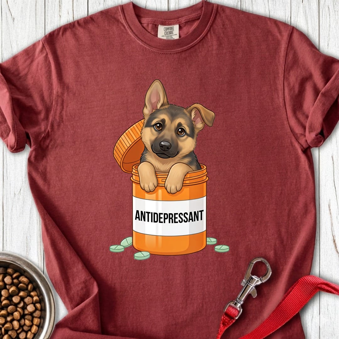 German Shepherd Antidepressant Premium Tee Brick