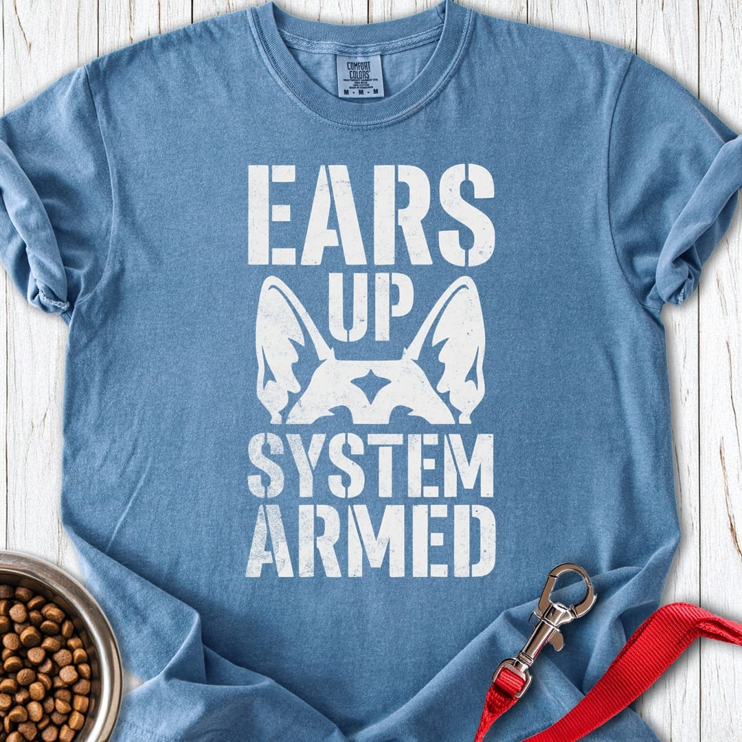 German Shepherd Armed Premium Tee Blue Jean