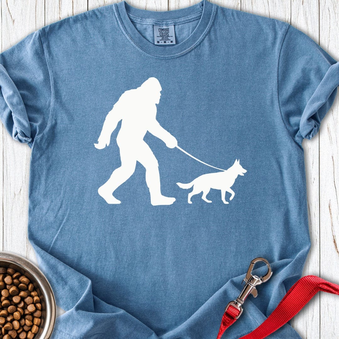 German Shepherd Bigfoot Premium Tee Blue Jean