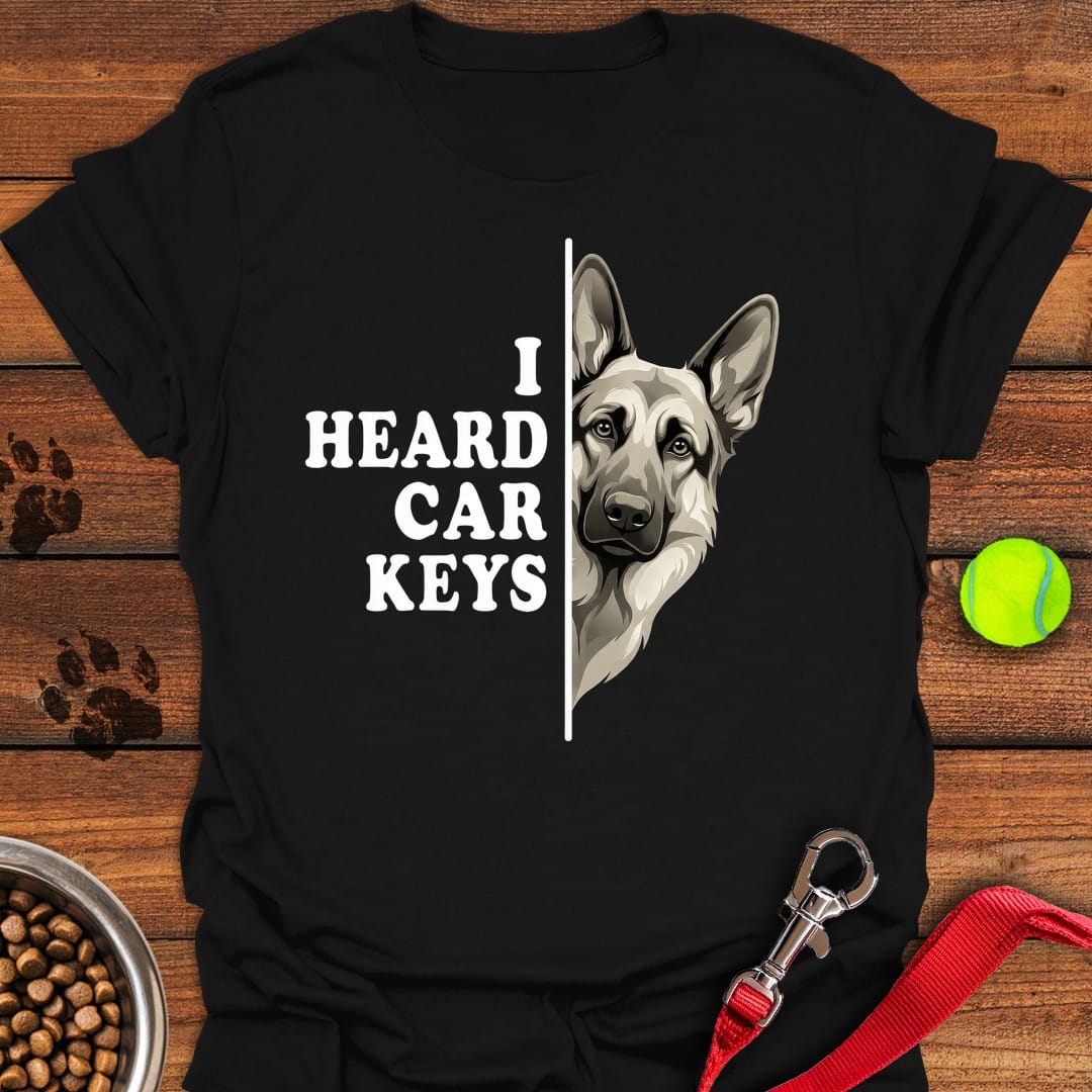 German Shepherd Car Keys Black