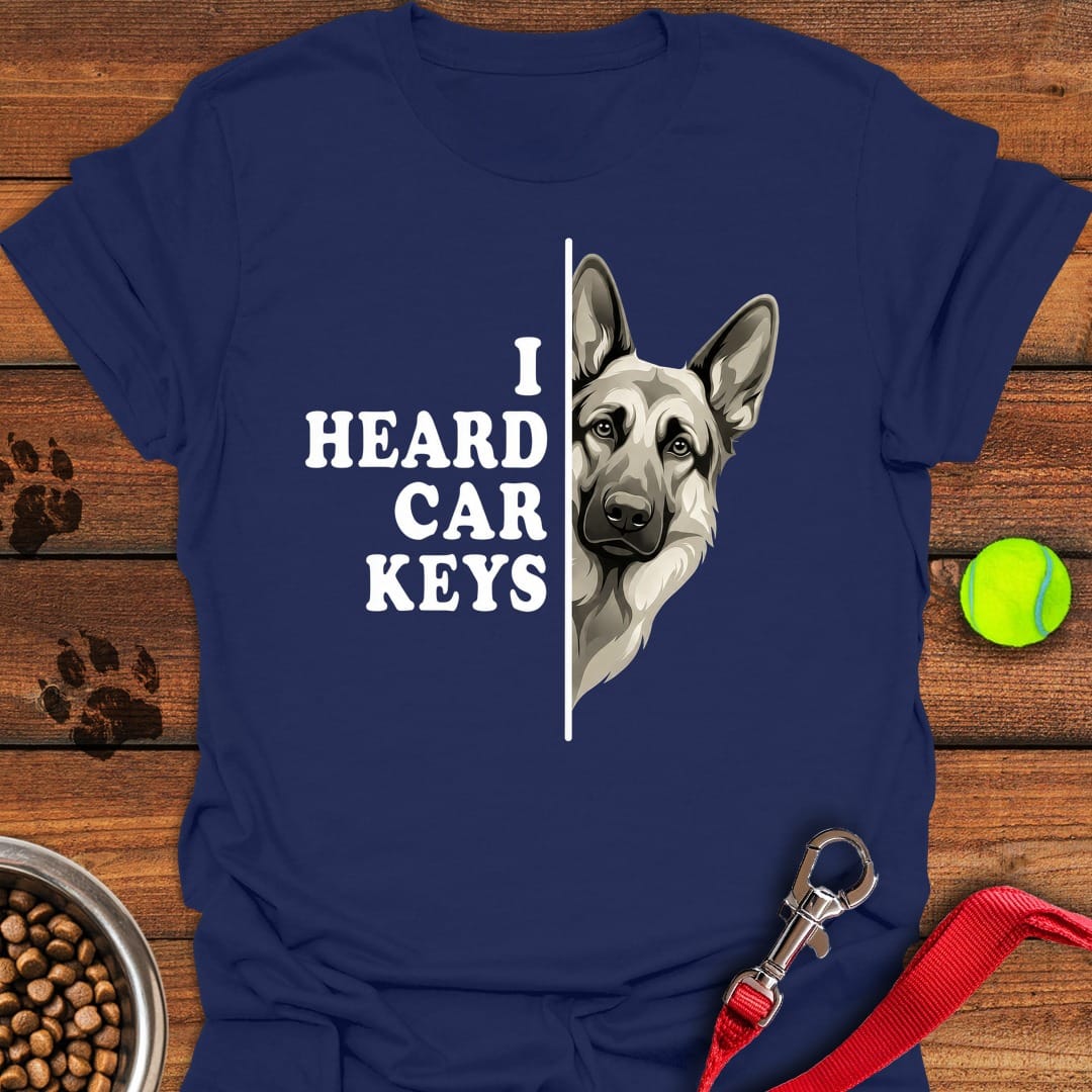 German Shepherd Car Keys Navy