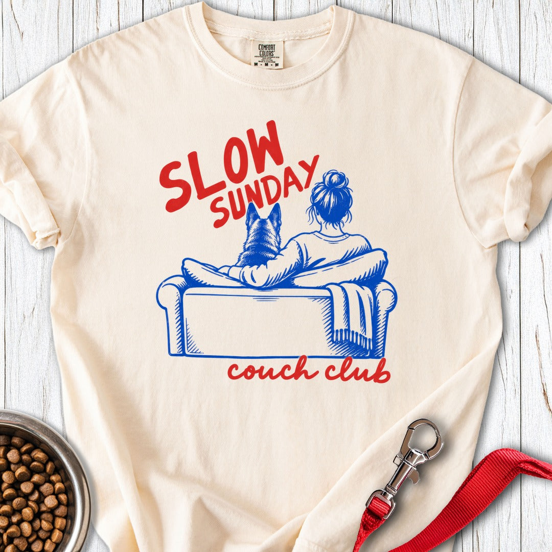 German Shepherd Couch Club Premium Tee Ivory