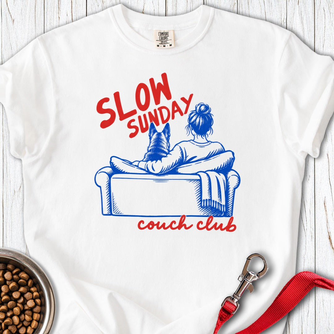 German Shepherd Couch Club Premium Tee White