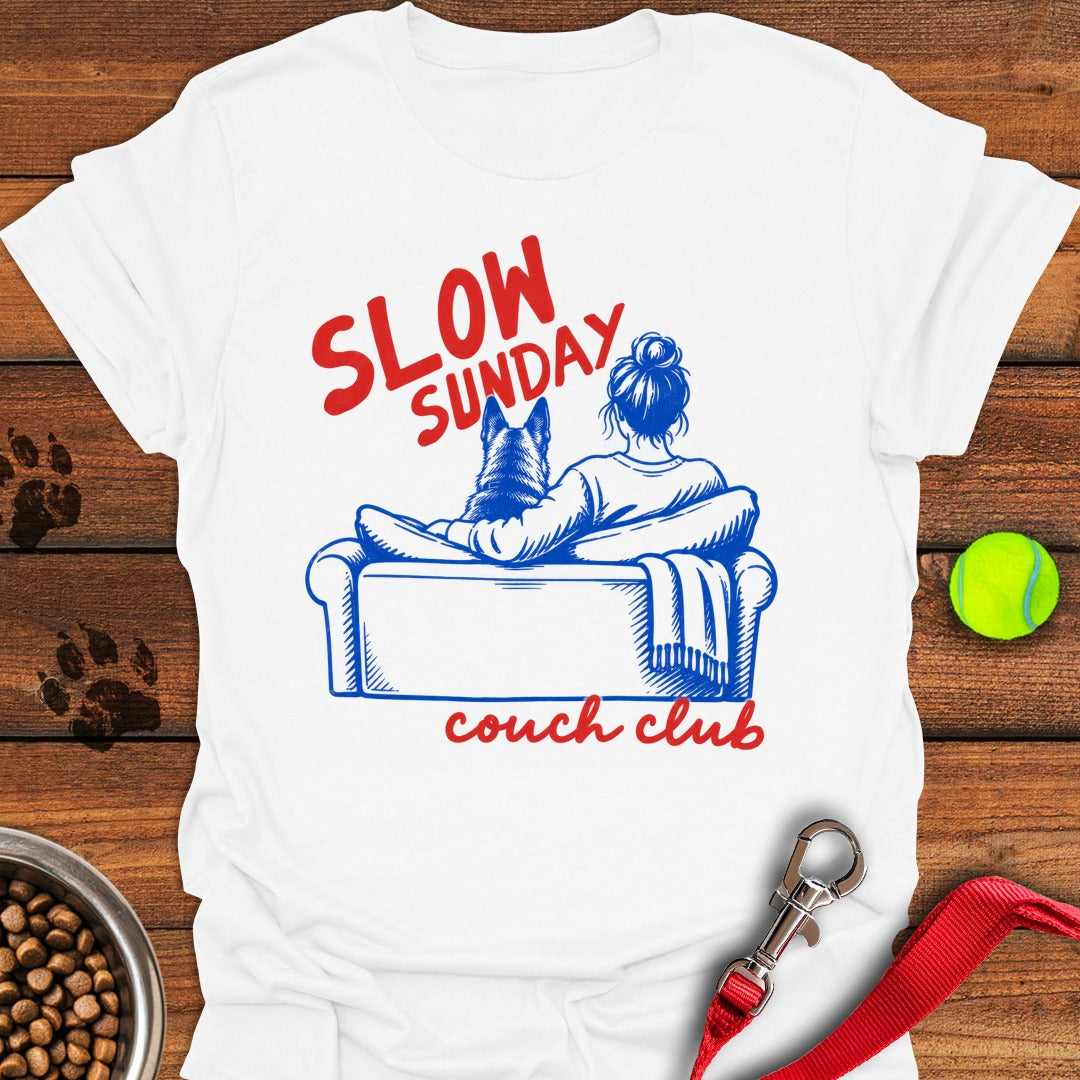German Shepherd Couch Club White