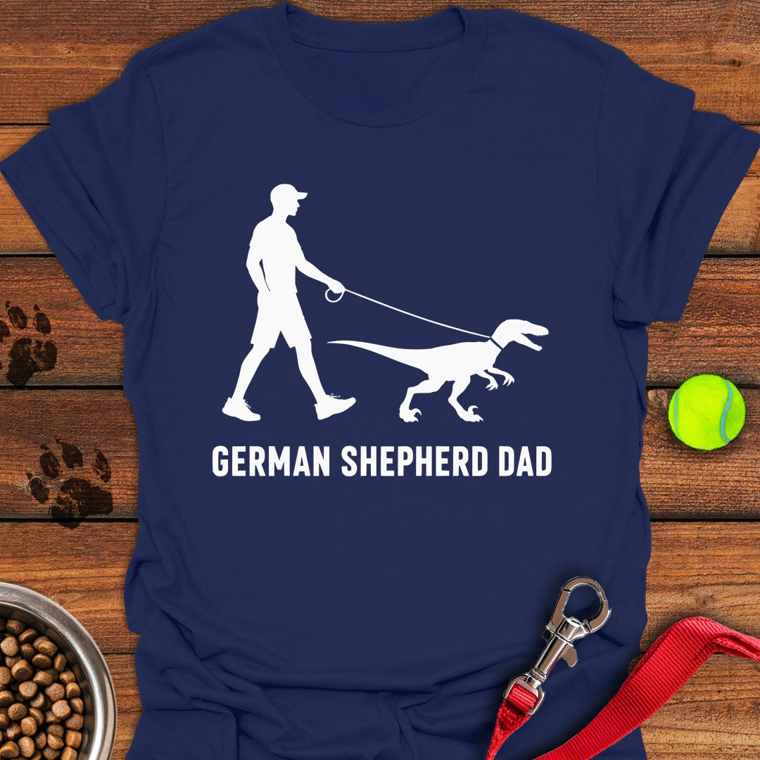 German Shepherd Dad Velociraptor Navy