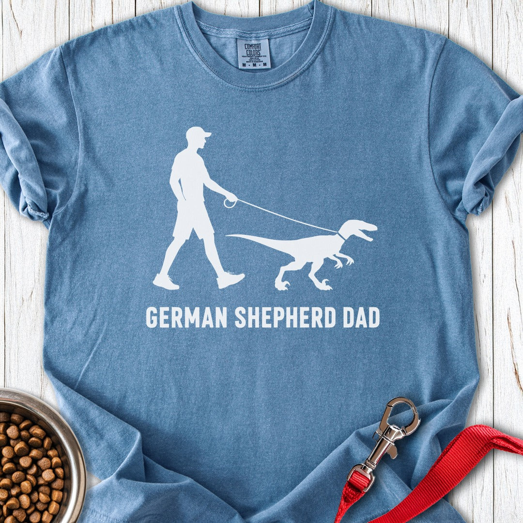 German Shepherd Dad Velociraptor Premium Tee Blue Jean