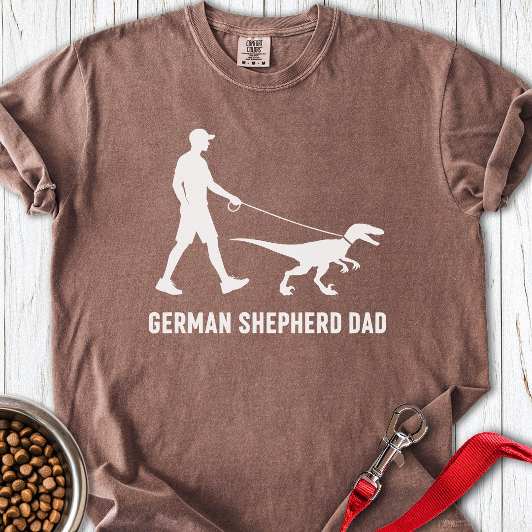 German Shepherd Dad Velociraptor Premium Tee Espresso