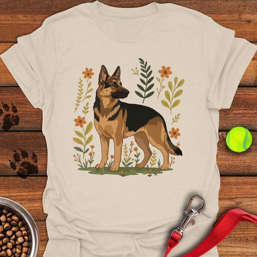 German Shepherd Flowers Natural