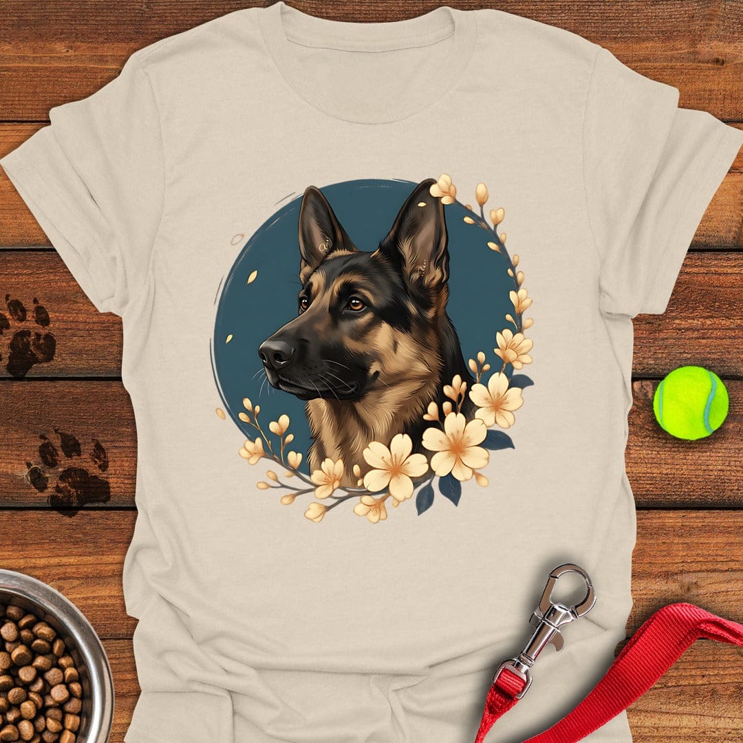 German Shepherd Flowers Natural