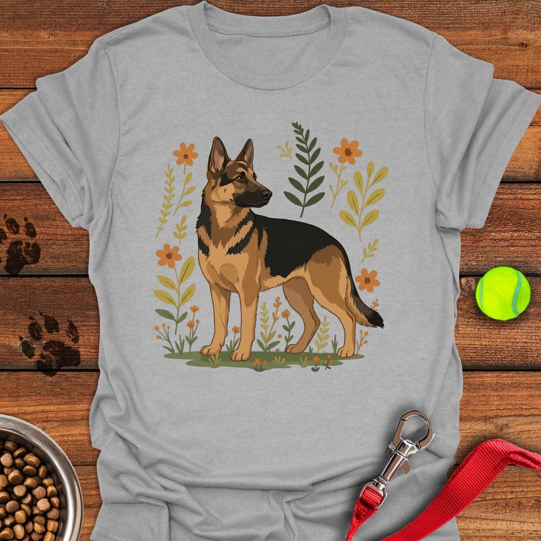 German Shepherd Flowers Sport Grey