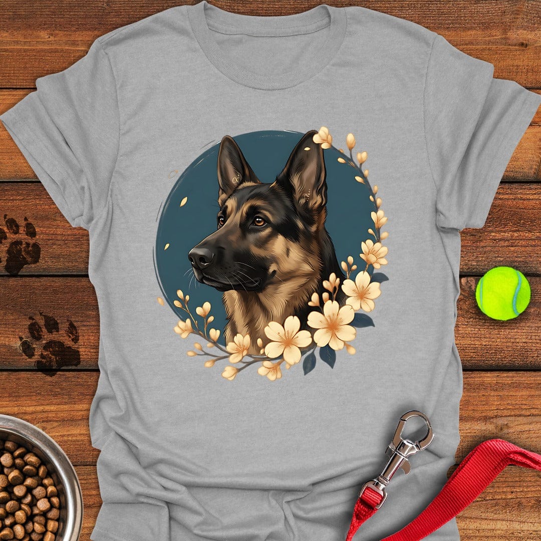 German Shepherd Flowers Sport Grey