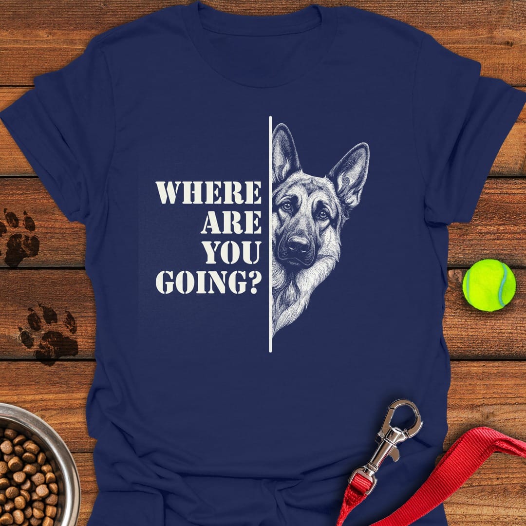 German Shepherd Following Navy