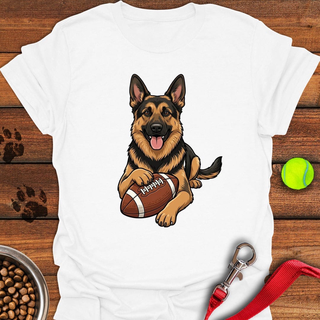 German Shepherd Football White