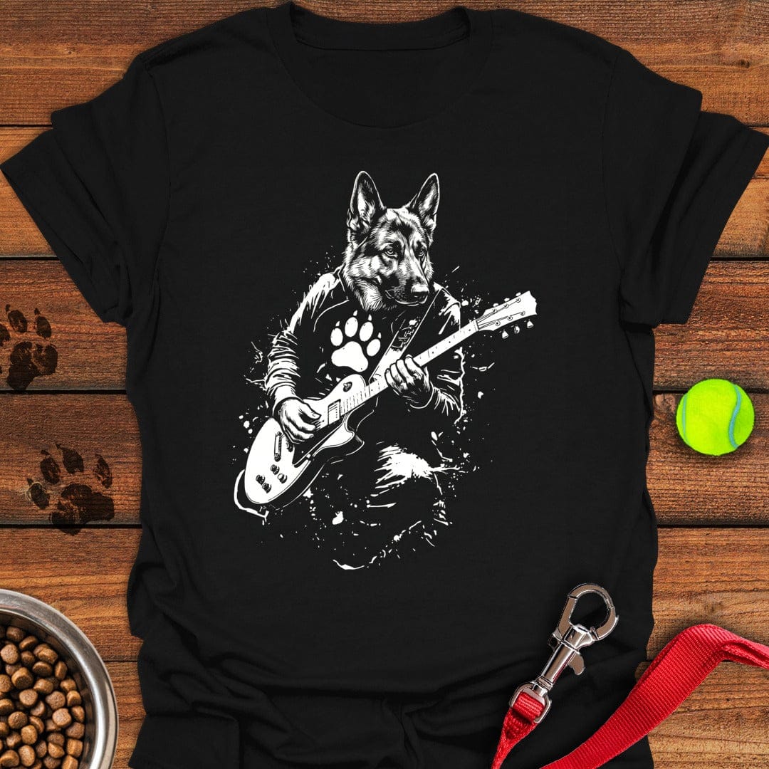 German Shepherd Guitar Black