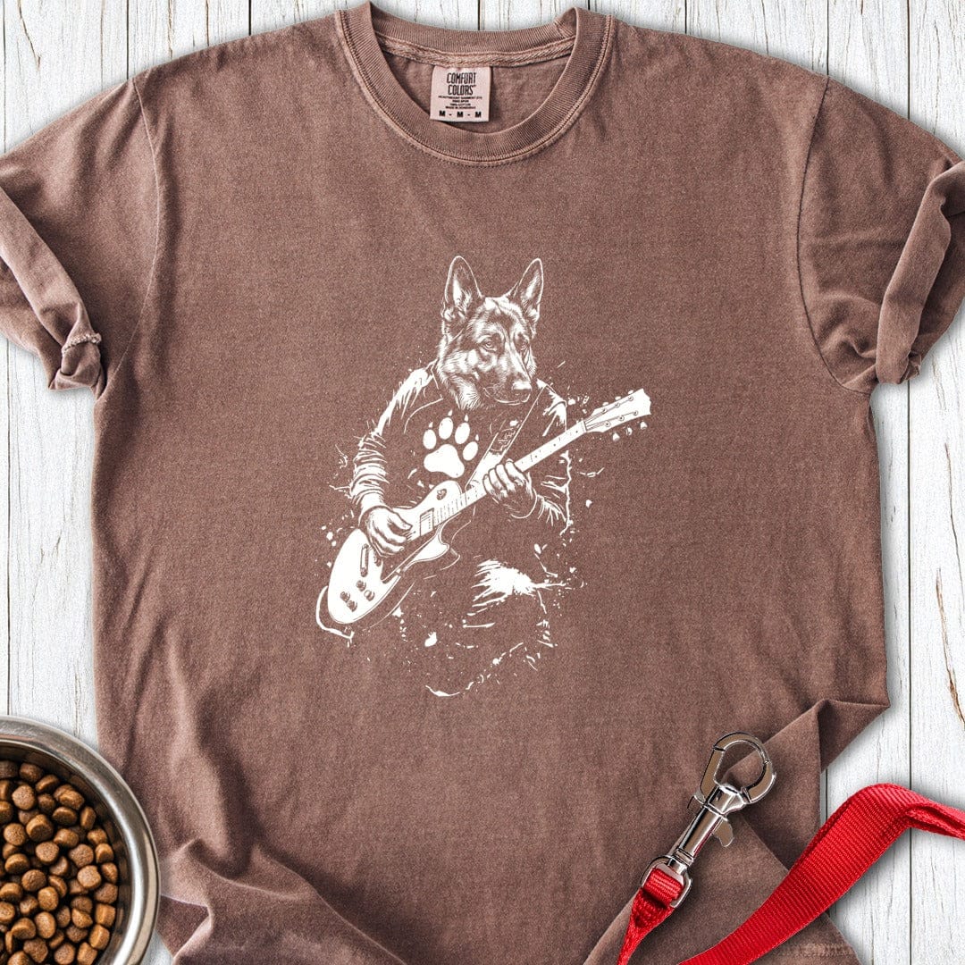 German Shepherd Guitar Premium Tee Espresso