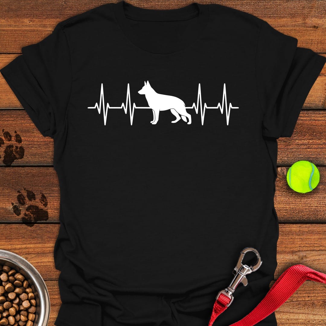 German Shepherd Heartbeat Black