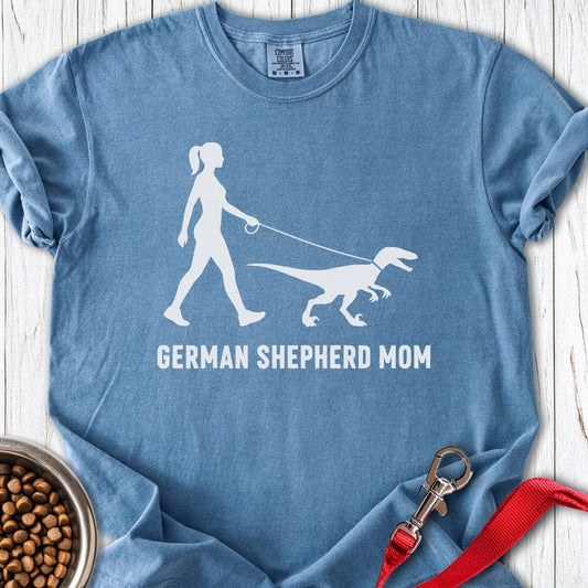 German Shepherd Mom Velociraptor Premium Tee Blue Jean