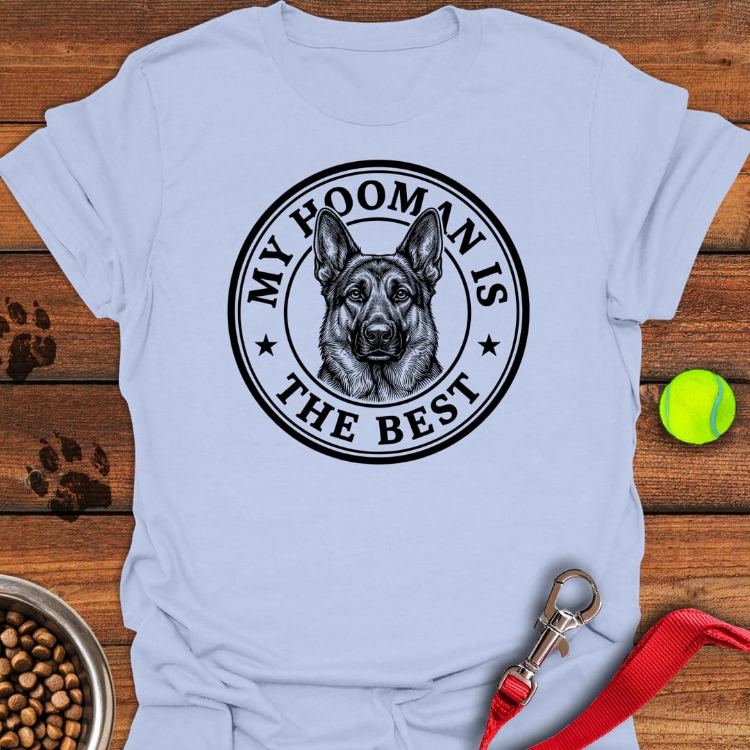 German Shepherd My Hooman Light Blue