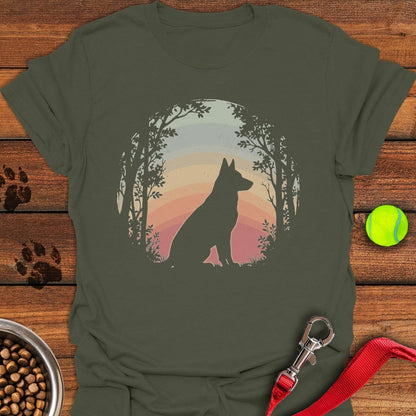 German Shepherd Nature Military Green